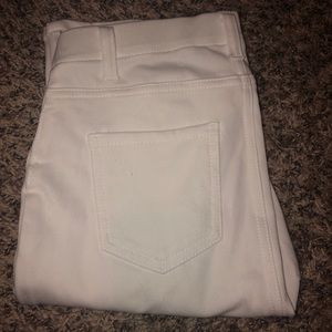 White straight leg jeggings